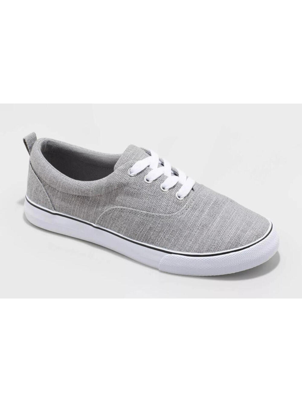 Universal Thread Women's Molly Apparel Lace Up Canvas Sneakers Gray Size 8